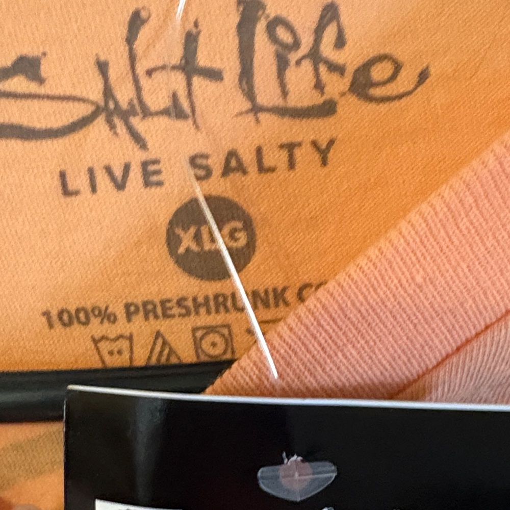 Salt Life Peach Long Sleeve Shirt with Chest Logo - Picture 2 of 5